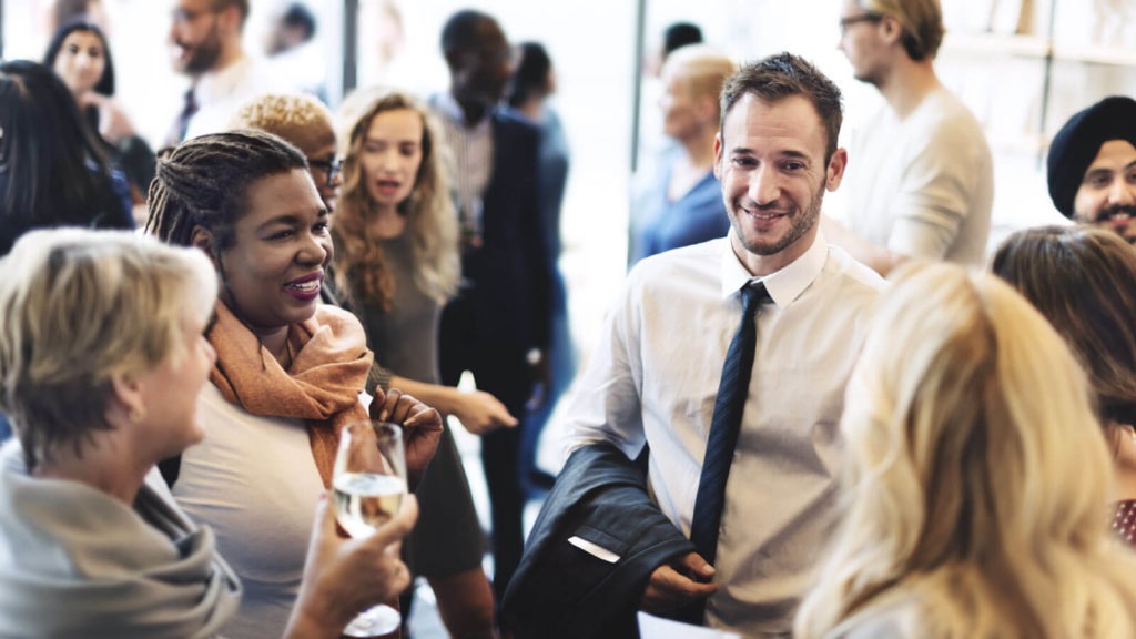 people at a professional networking event