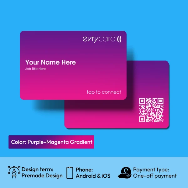 Evrycard Basic - Purple-Magenta Gradient digital business card