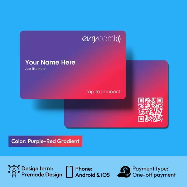 Evrycard Basic - Purple - Red Gradient digital business card