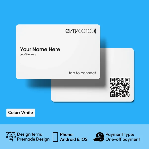 Evrycard Basic - White digital business card Front