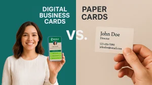 digital business cards vs paper cards